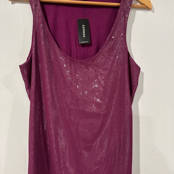 Express Women's Sparkling Magenta Tank Top - Picture 1 of 3